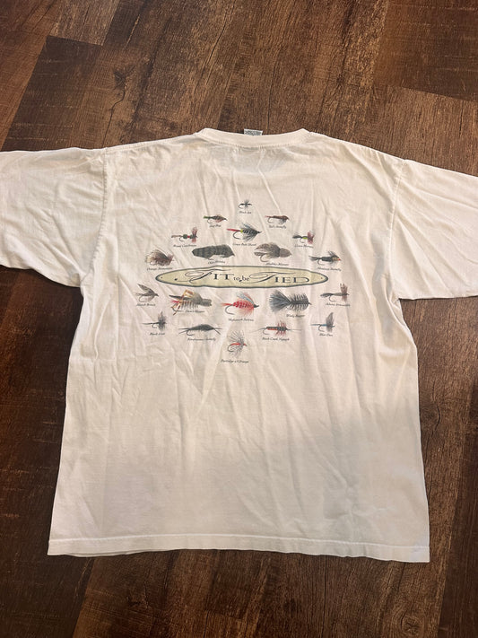 Vintage Columbia Tshirt (L) Fit to be Tied - White