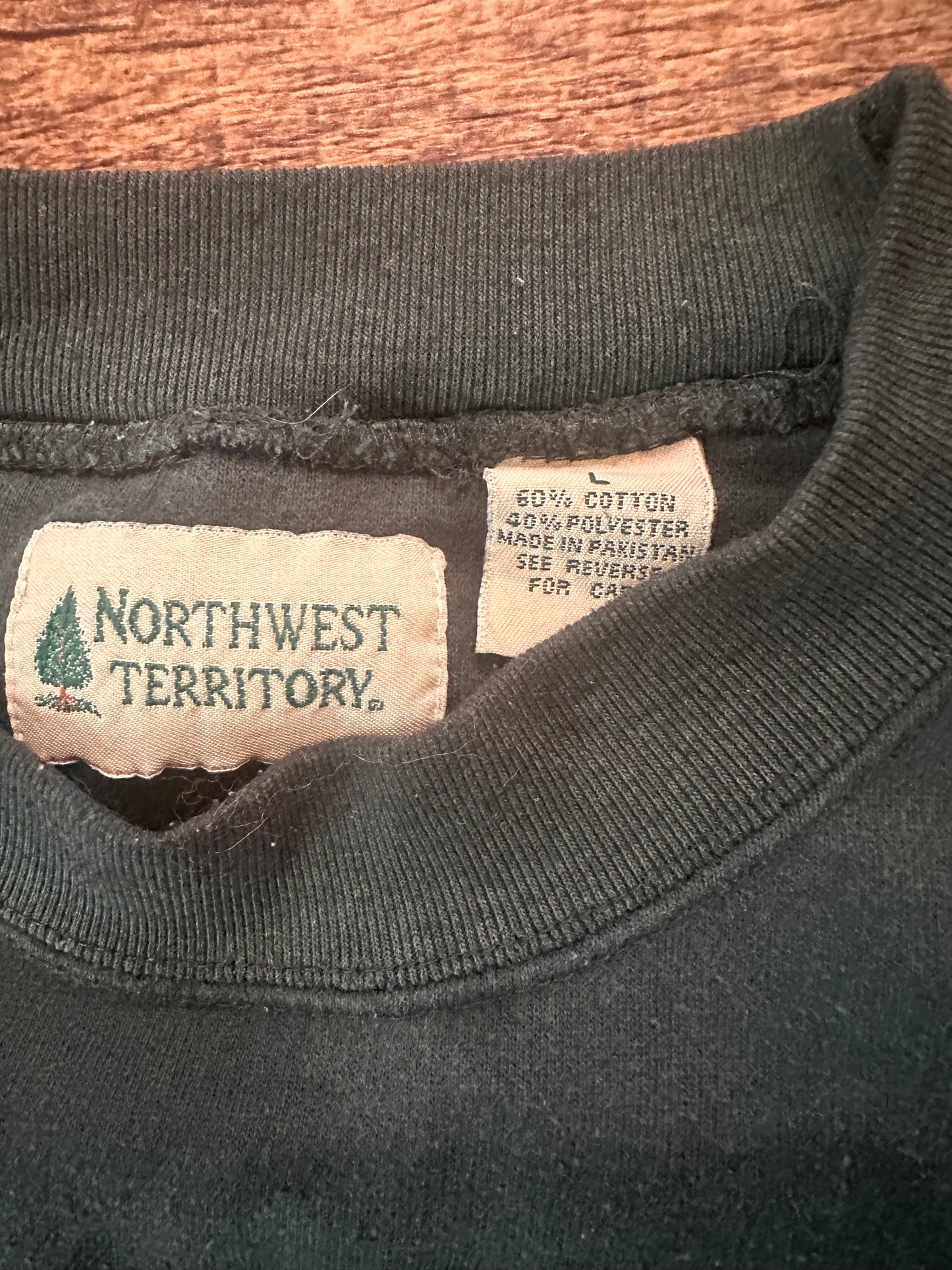 Vintage Northwest Territory Crewneck (L) Embroidered Rogue River - Green