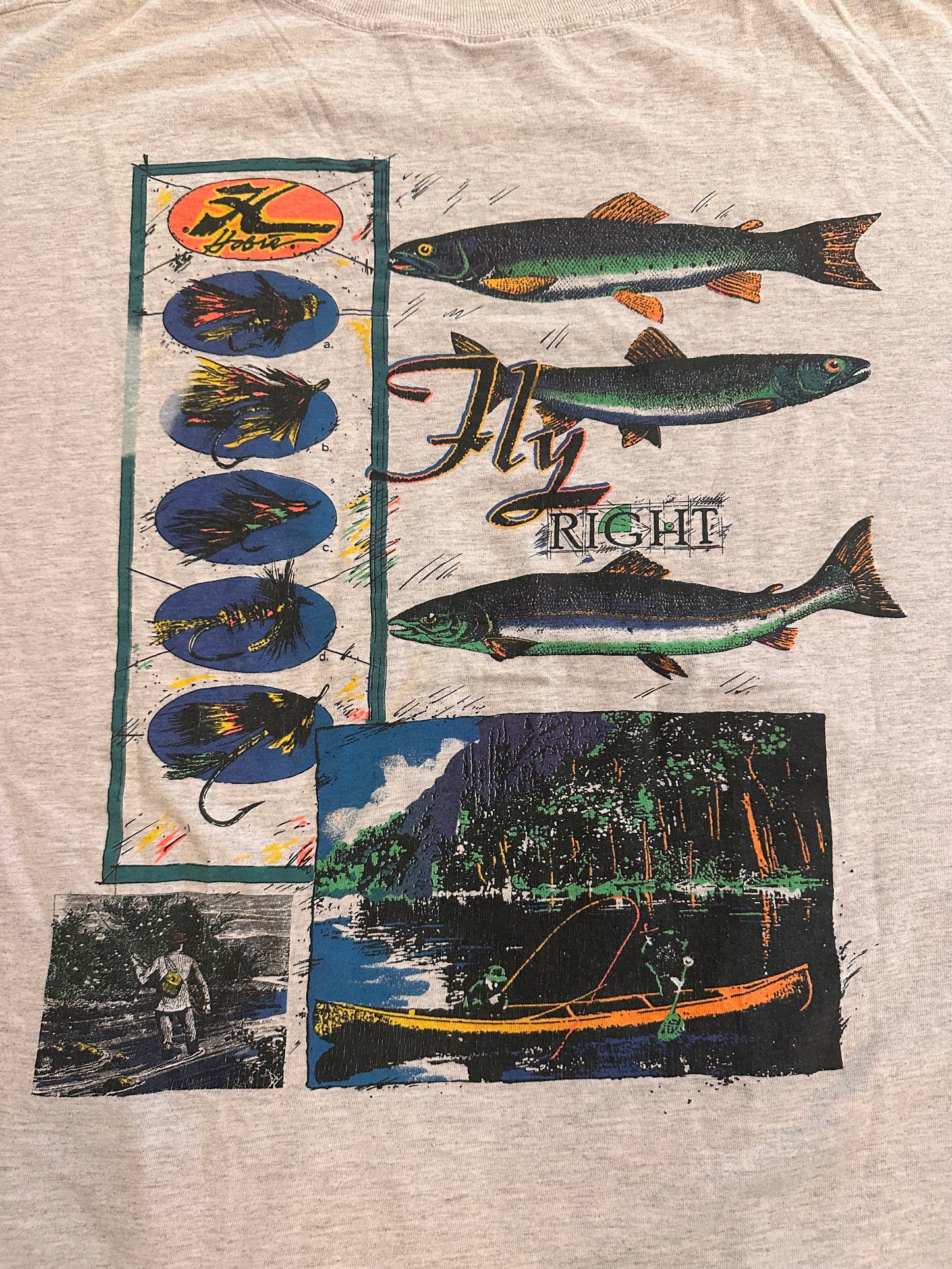 Vintage Hobie T (XL) Fly Right - Gray