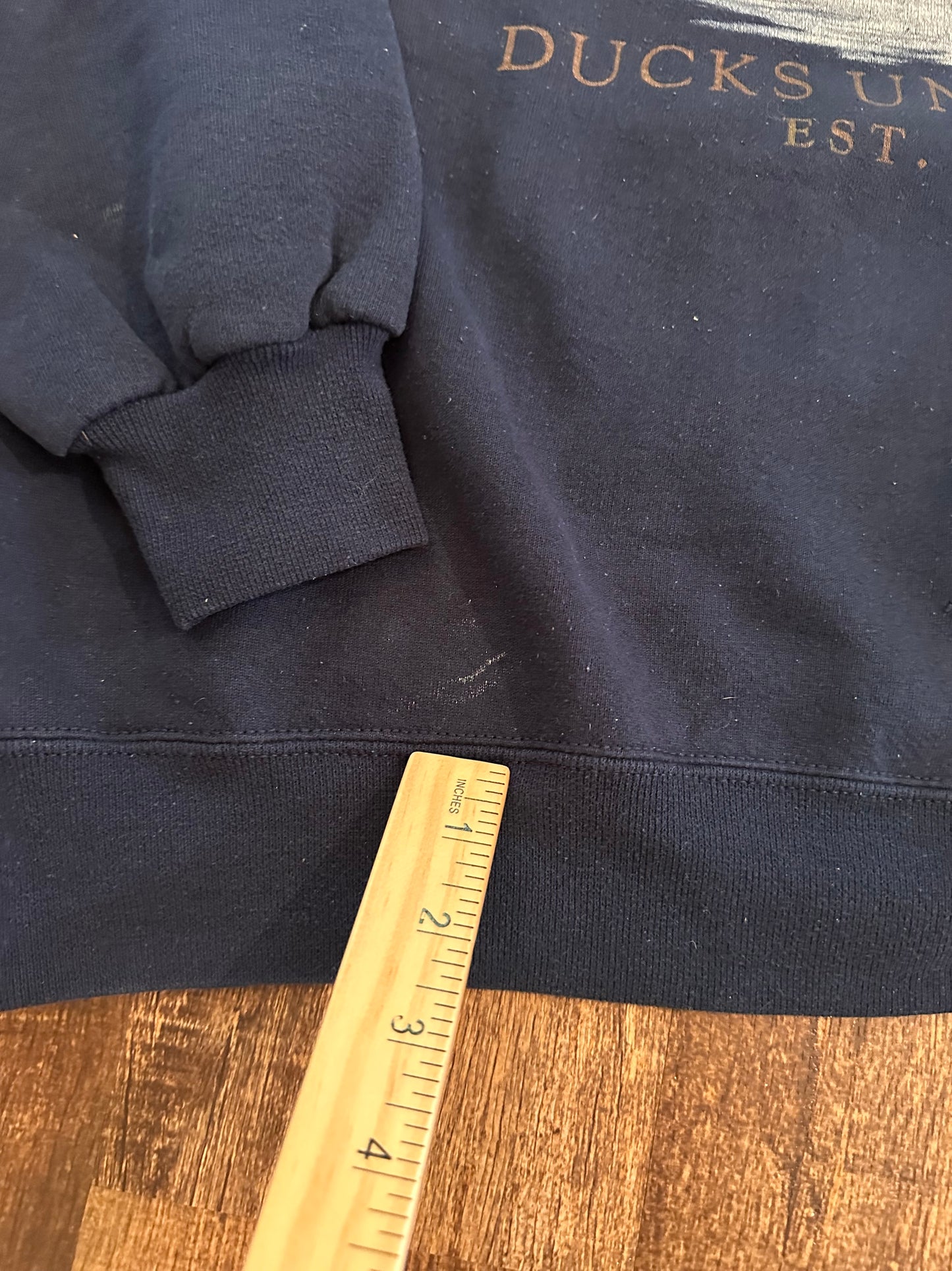 Vintage Ducks Unlimited Sweatshirt (L) Embroidered Mallard - Navy