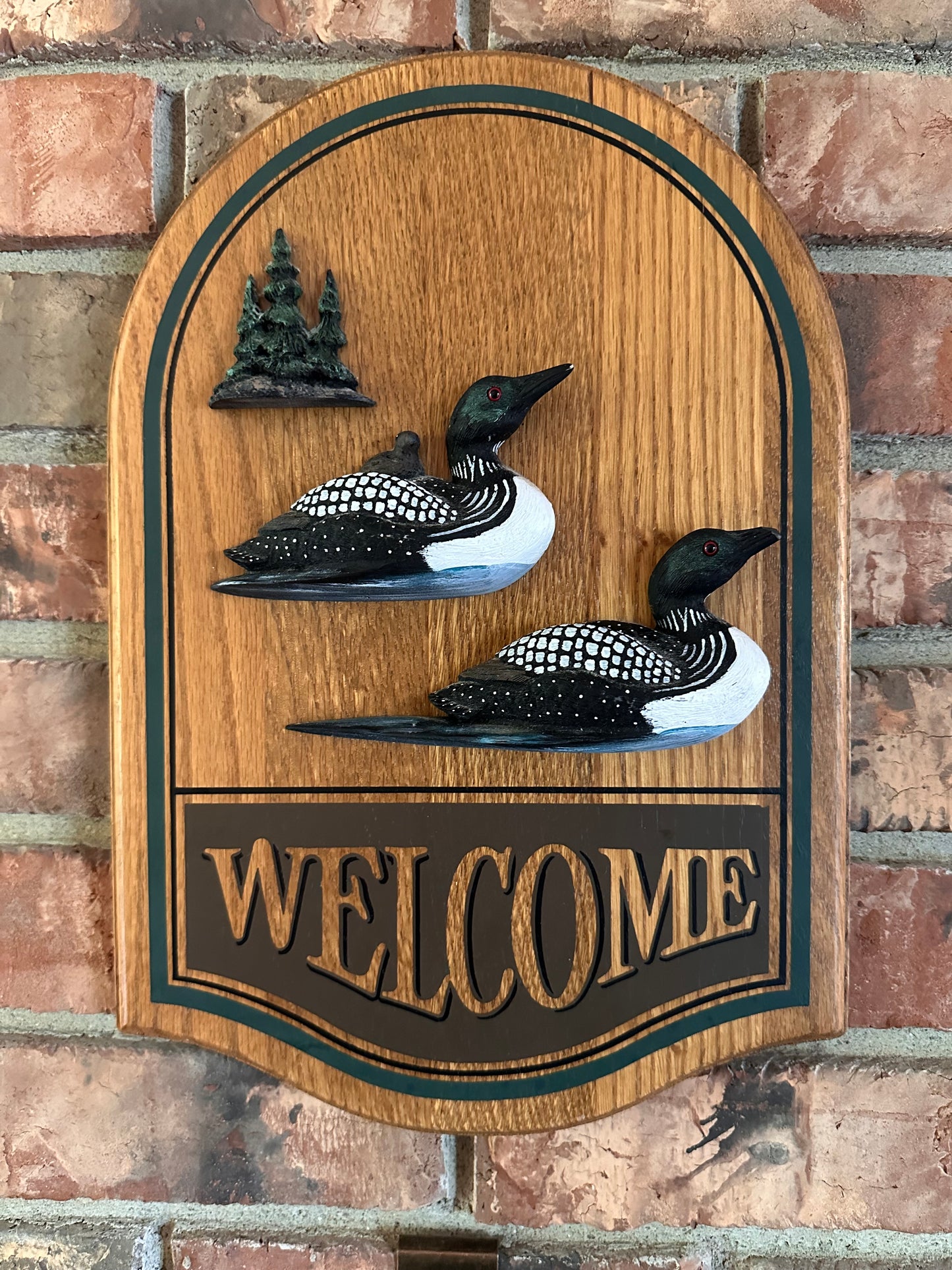 Vintage Loon Welcome Sign 14”x10”