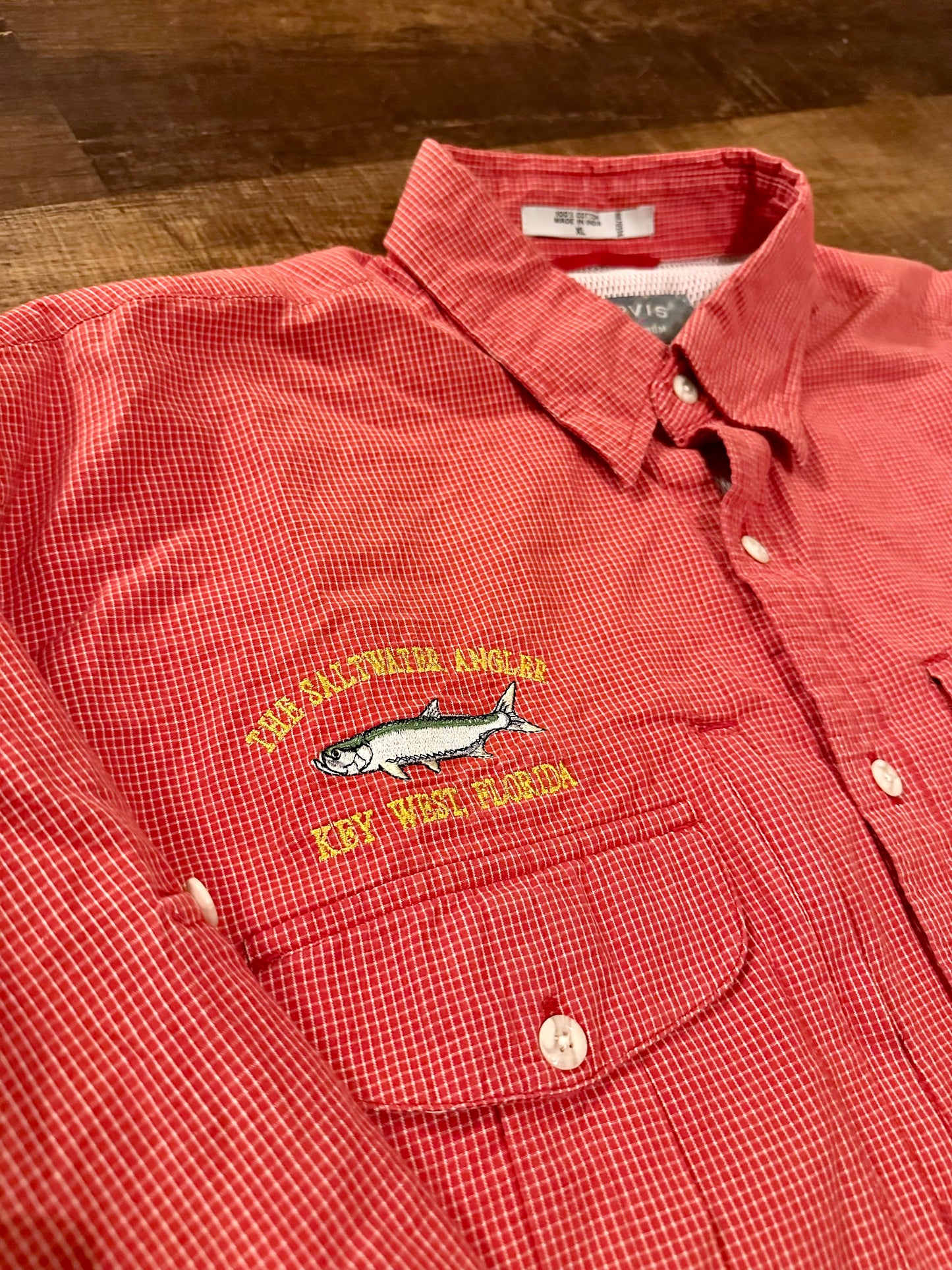 Orvis Trout Bum Fishing Button Down (XL) Embroidered Saltwater Angler - Key West FL
