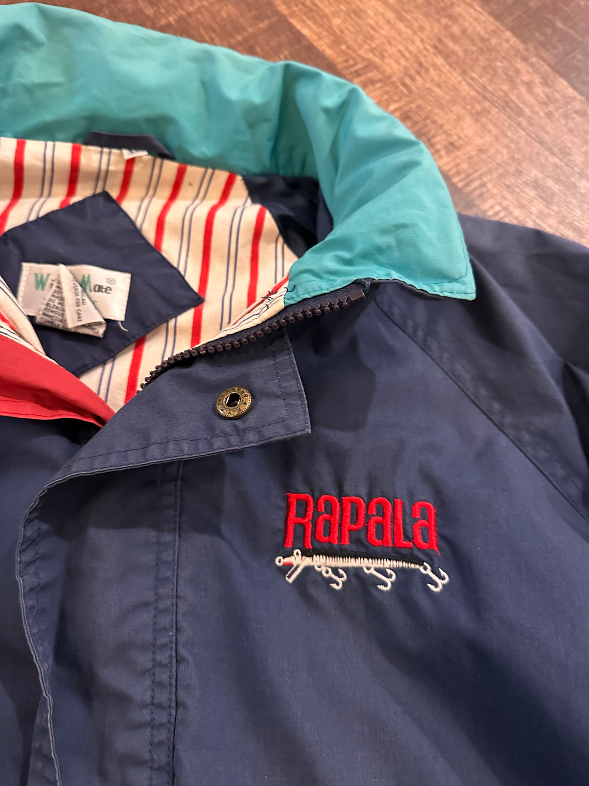 Vintage Rapala Jacket (XL) Navy Blue