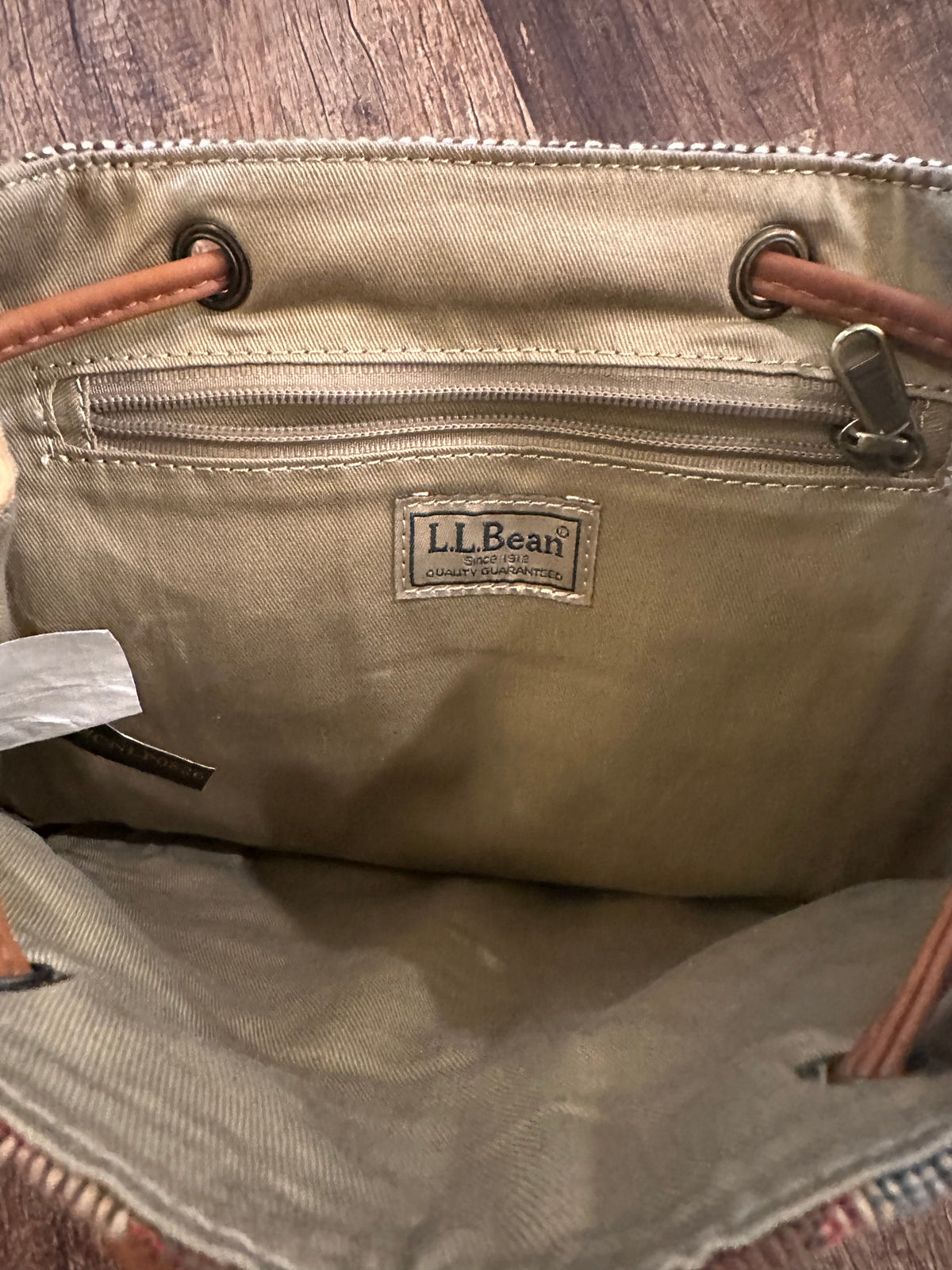 Vintage L.L. Bean Leather Patchwork Mini Backpack