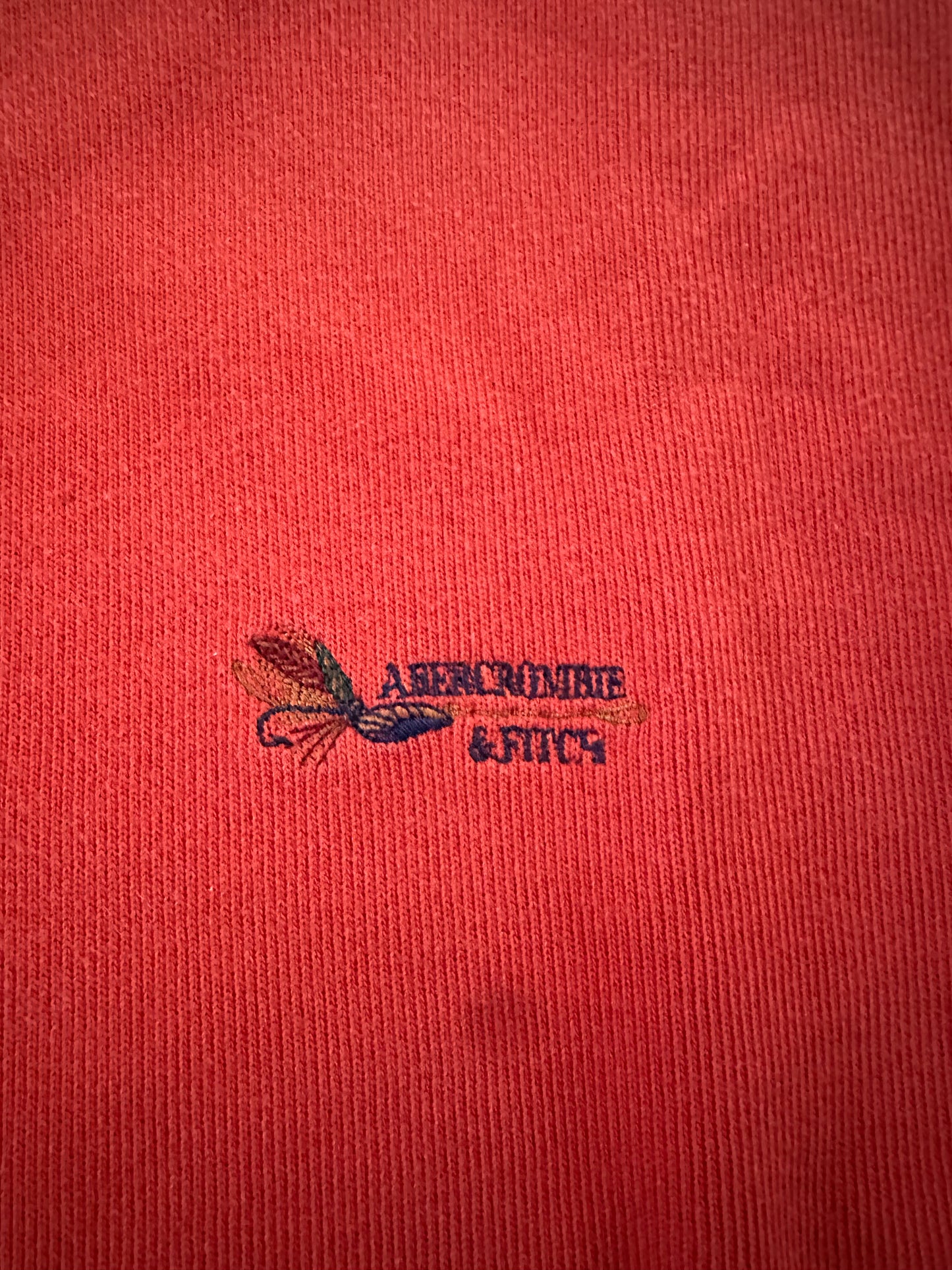 Vintage Abercrombie & Fitch Crewneck (L) Embroidered Fly Logo - Orange
