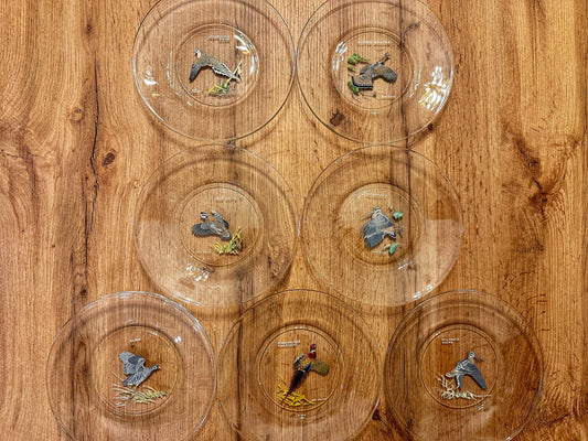 Vintage 1970s Ned Smith “Game Birds” Appetizer / Dessert Plates (Set of 7)
