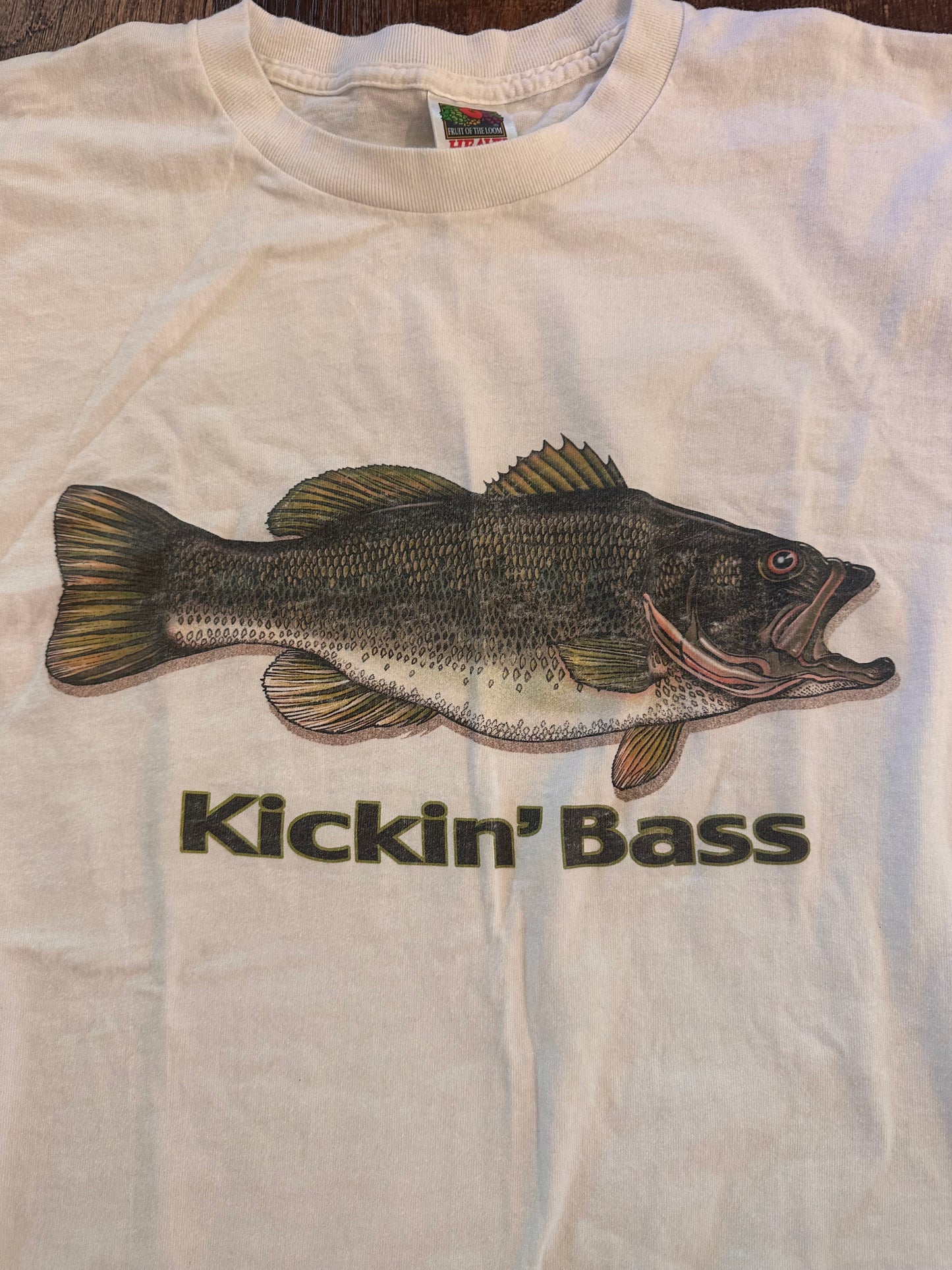 Vintage FotL T (L) Kickin Bass - White