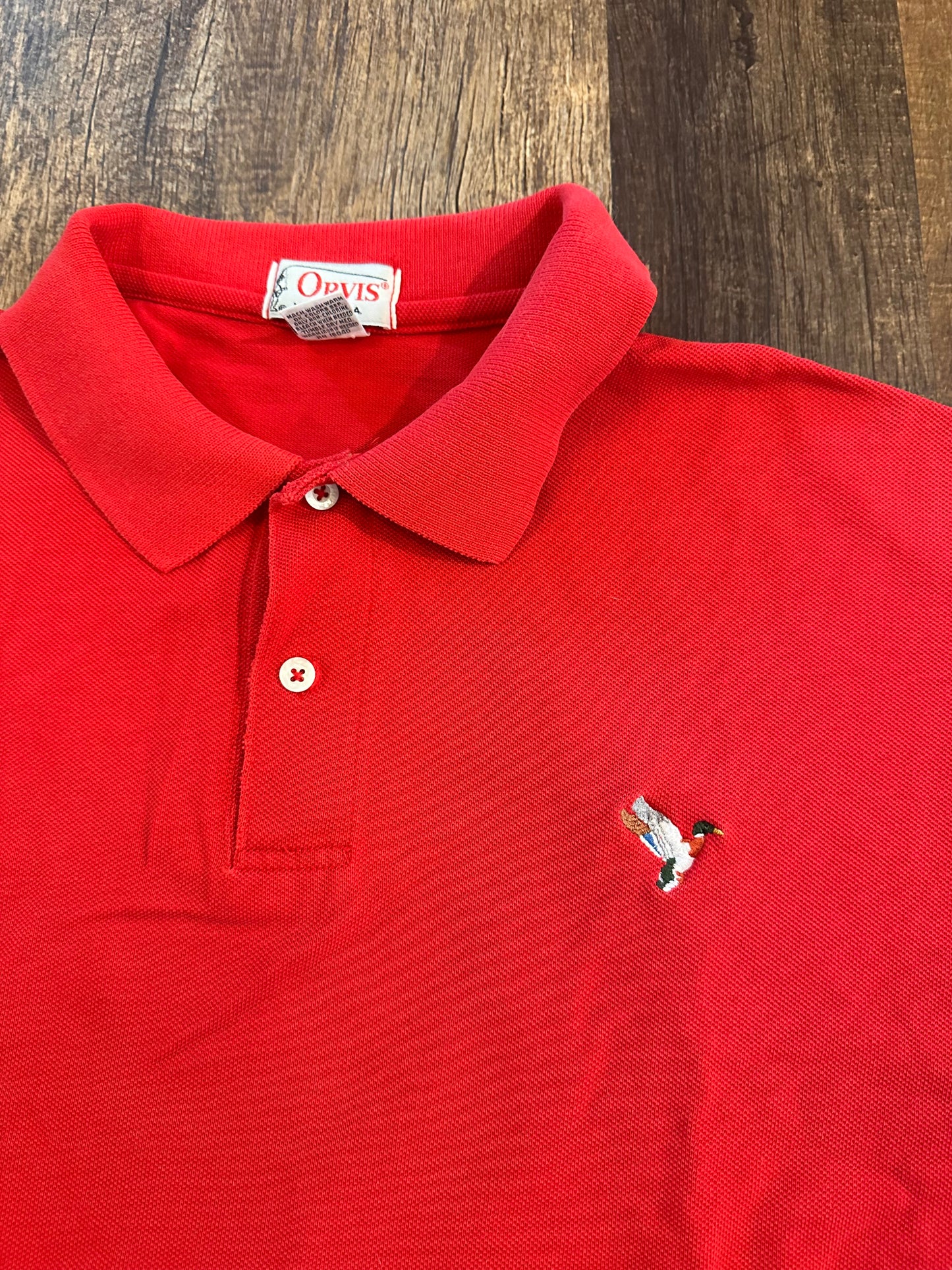 Vintage Orvis Polo (XL) Embroidered Duck - Red