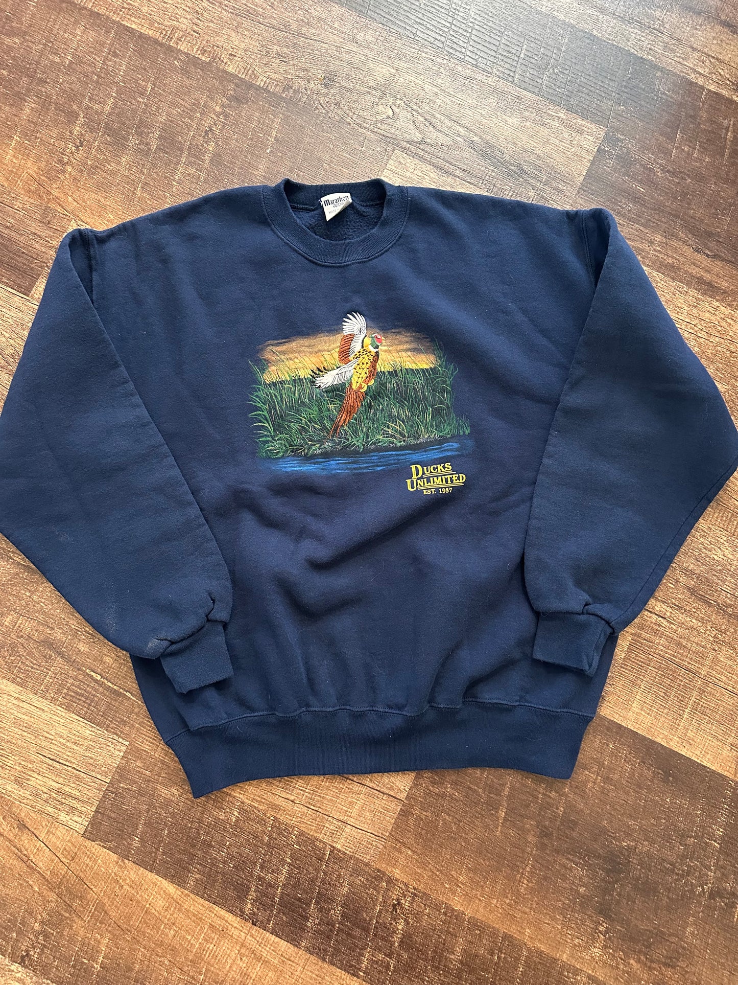 Vintage Ducks Unlimited Crewneck (XL) Embroidered Pheasant on Graphic