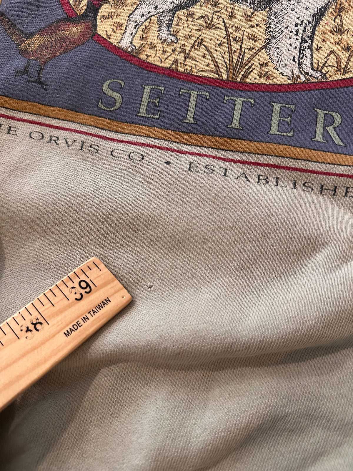 Vintage Orvis Crewneck (XL) Light Distressed English Setter