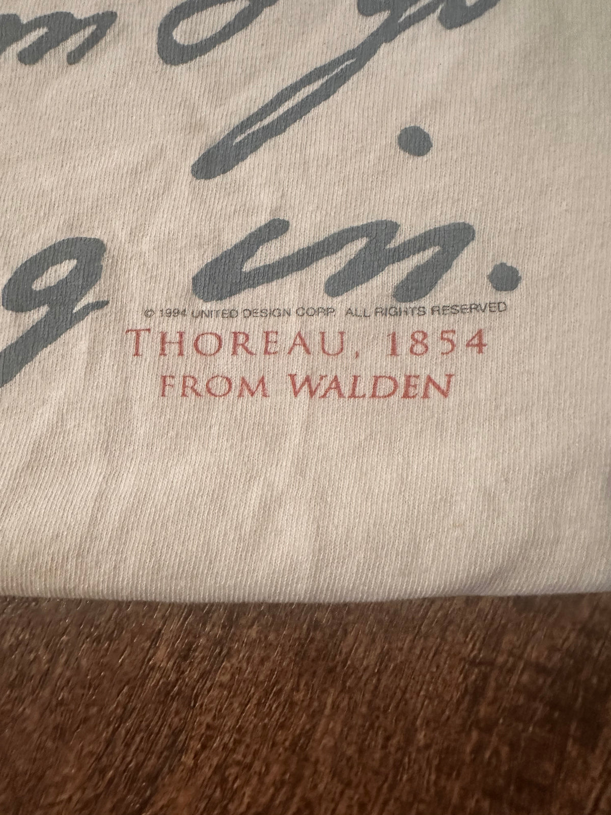1993 Thoreau T-shirt (XL)