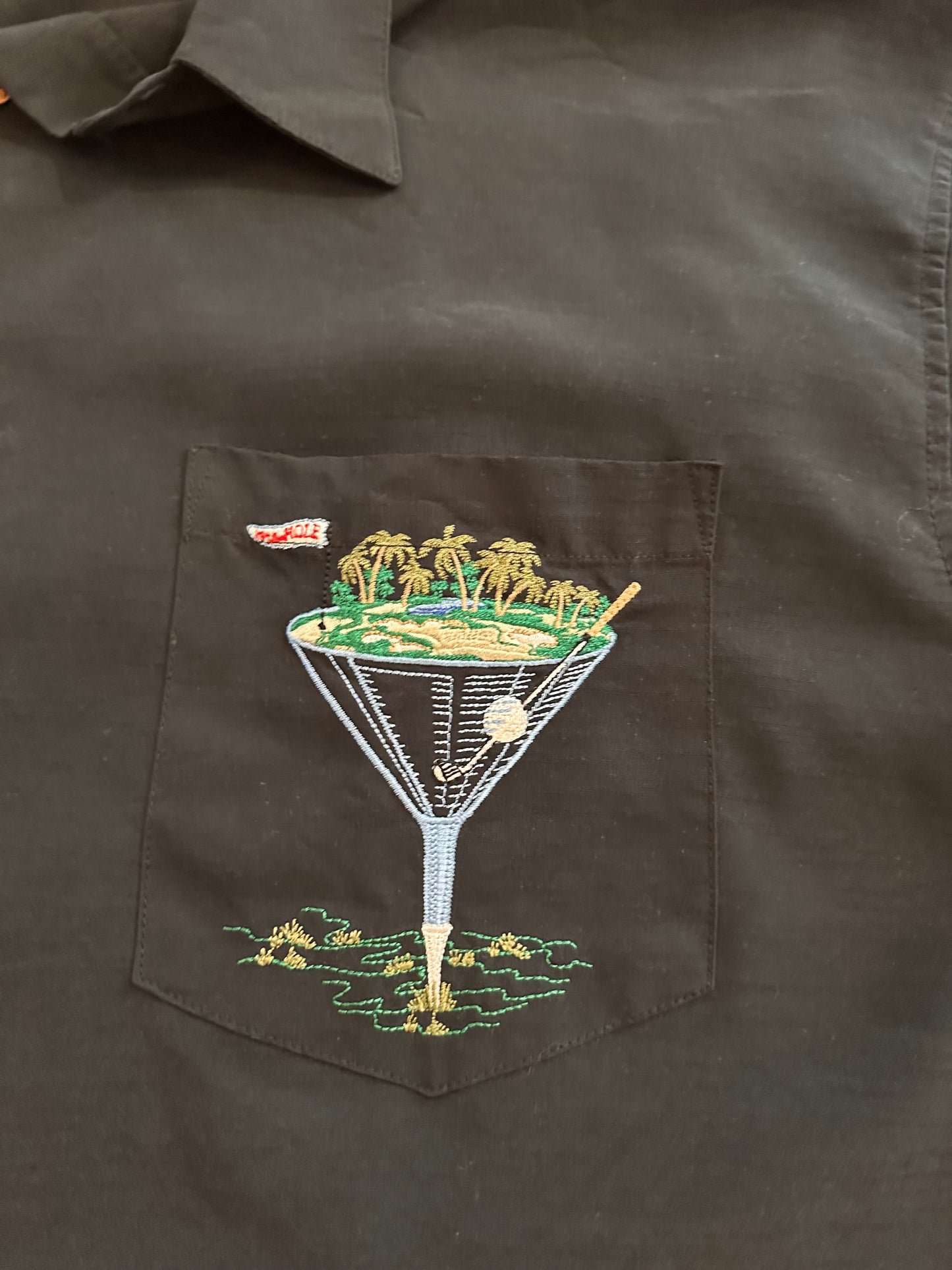 Bamboo Cay Button Down T (XXL) “Par & Bar” - Black