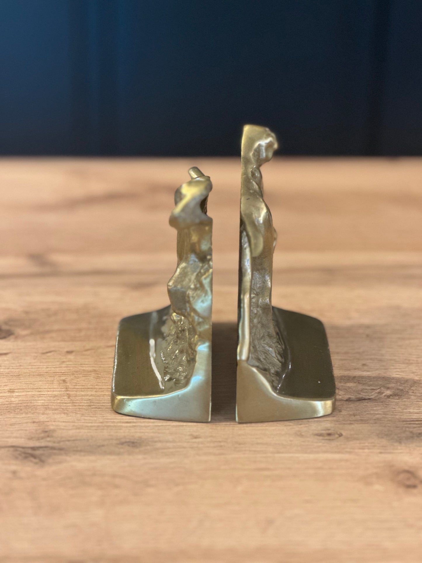 Vintage Heavy Brass Pointer Bird Dog Bookends