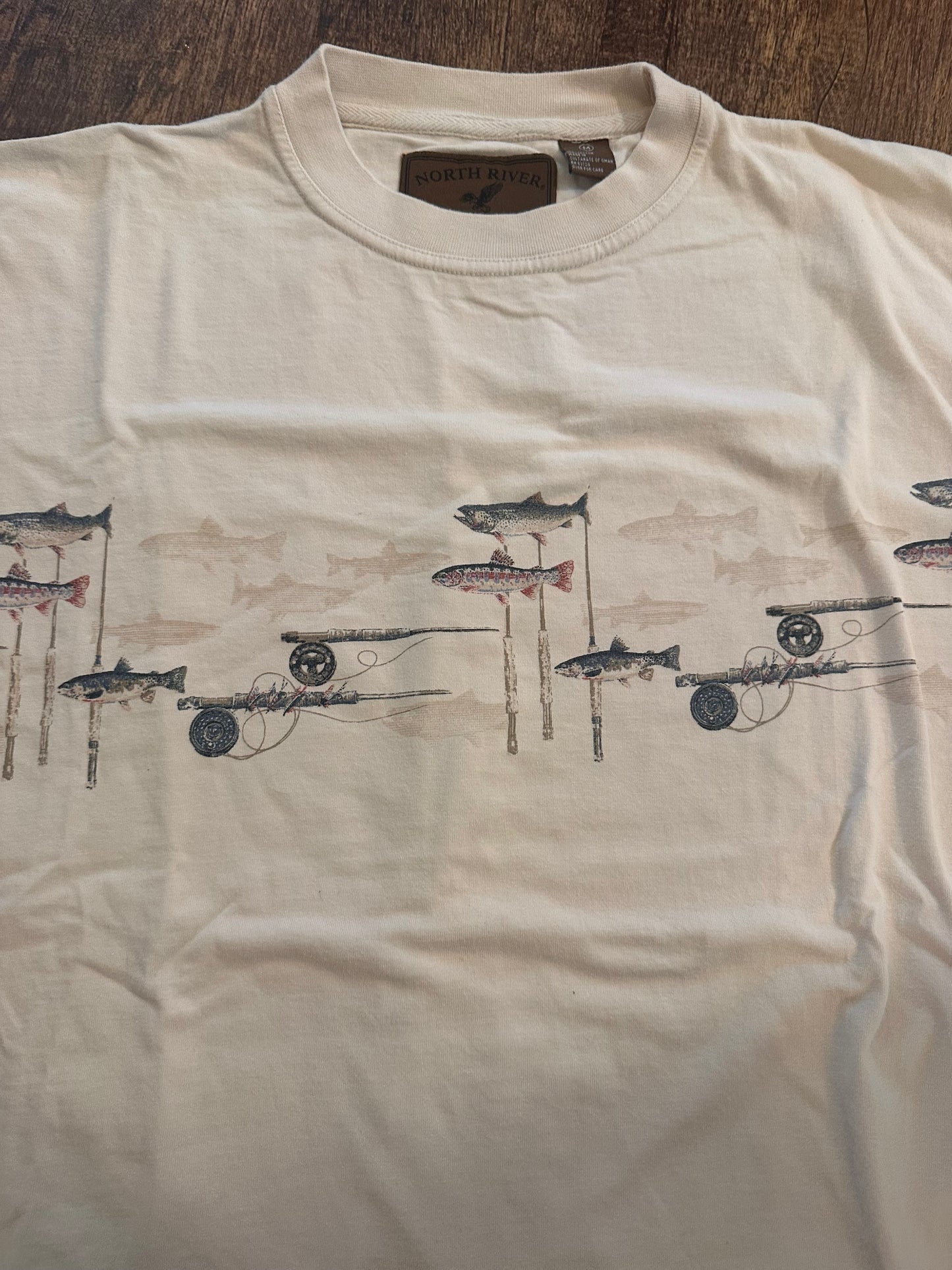 Vintage North River Tshirt (XL) Trout and Fly Reels