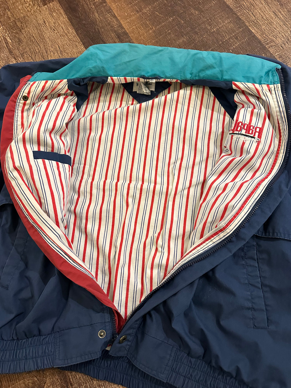 Vintage Rapala Jacket (XL) Navy Blue