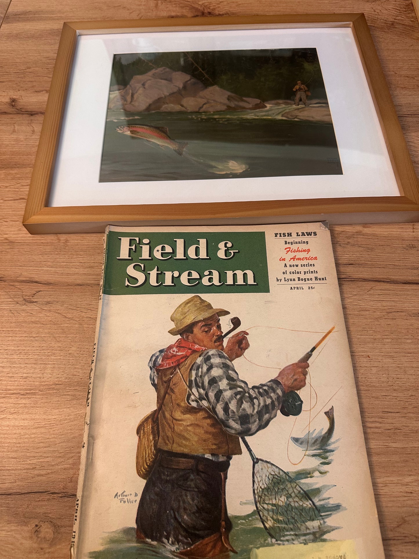Vintage Framed Art Print from F&S April 1946 Magazine 15”x12”