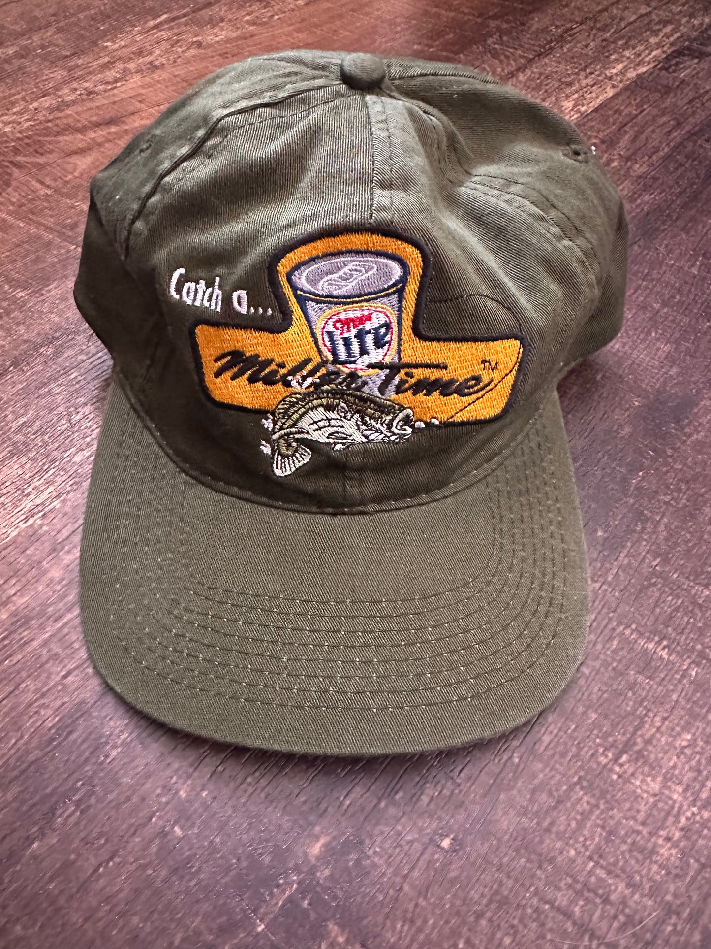 Vintage Catch A Miller Time Bass Hat